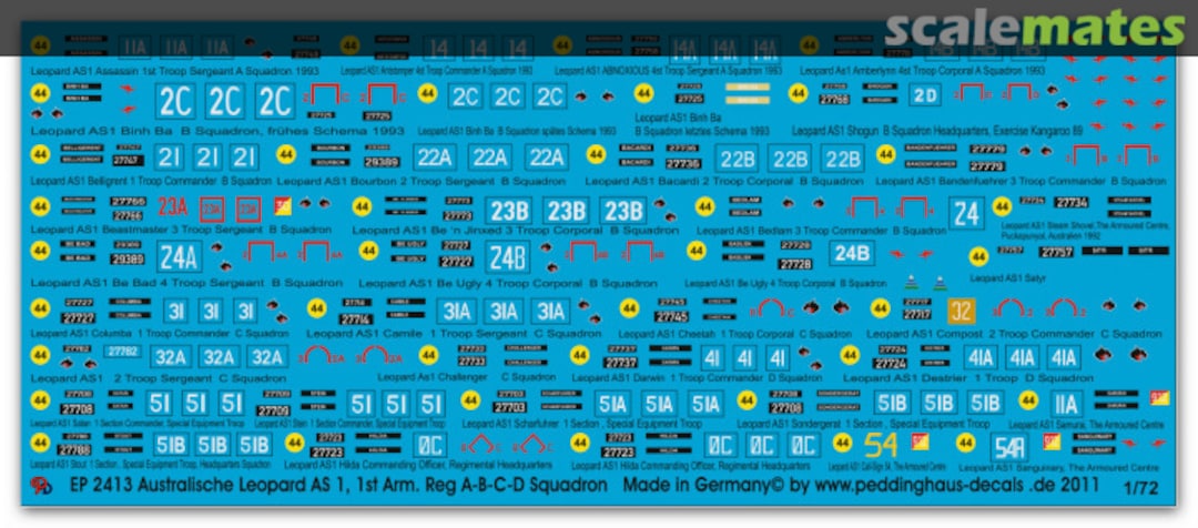 Boxart Australische Leopard AS 1 EP 2413 Peddinghaus-Decals