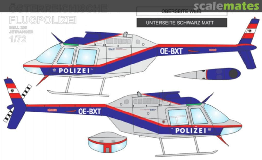 Boxart Bell 206 Österreichische Flugpolizei HZ 72003 Brent-Air-Decals