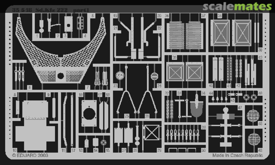 Boxart Sd.Kfz. 222 Photo-etch detail 35548 Eduard