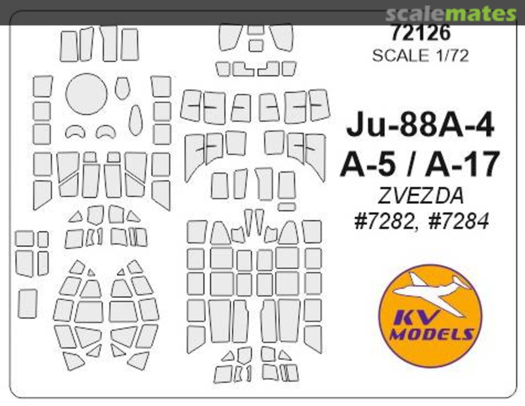 Boxart Masks for Ju-88 A5/A17 1/72 72126 KV Models