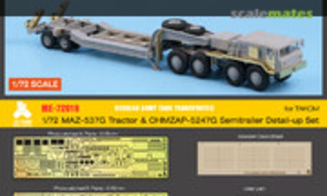 1:72 MAZ-537G Tractor &amp; CHMZAP-5247G Semitrailer Detail-Up set (Tetra Model Works ME-72018)