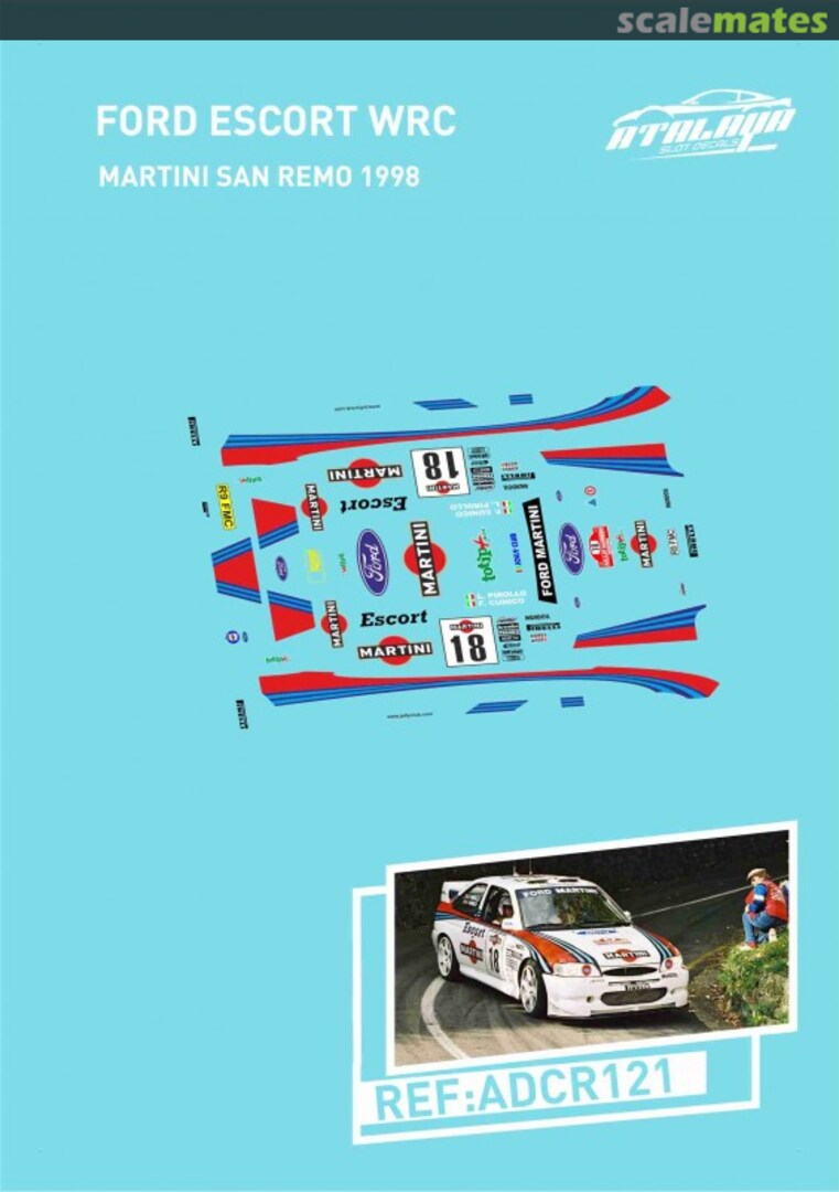 Boxart Ford Escort WRC [F9 FMC] "MARTINI" ADCR121 Atalaya Slot Decals