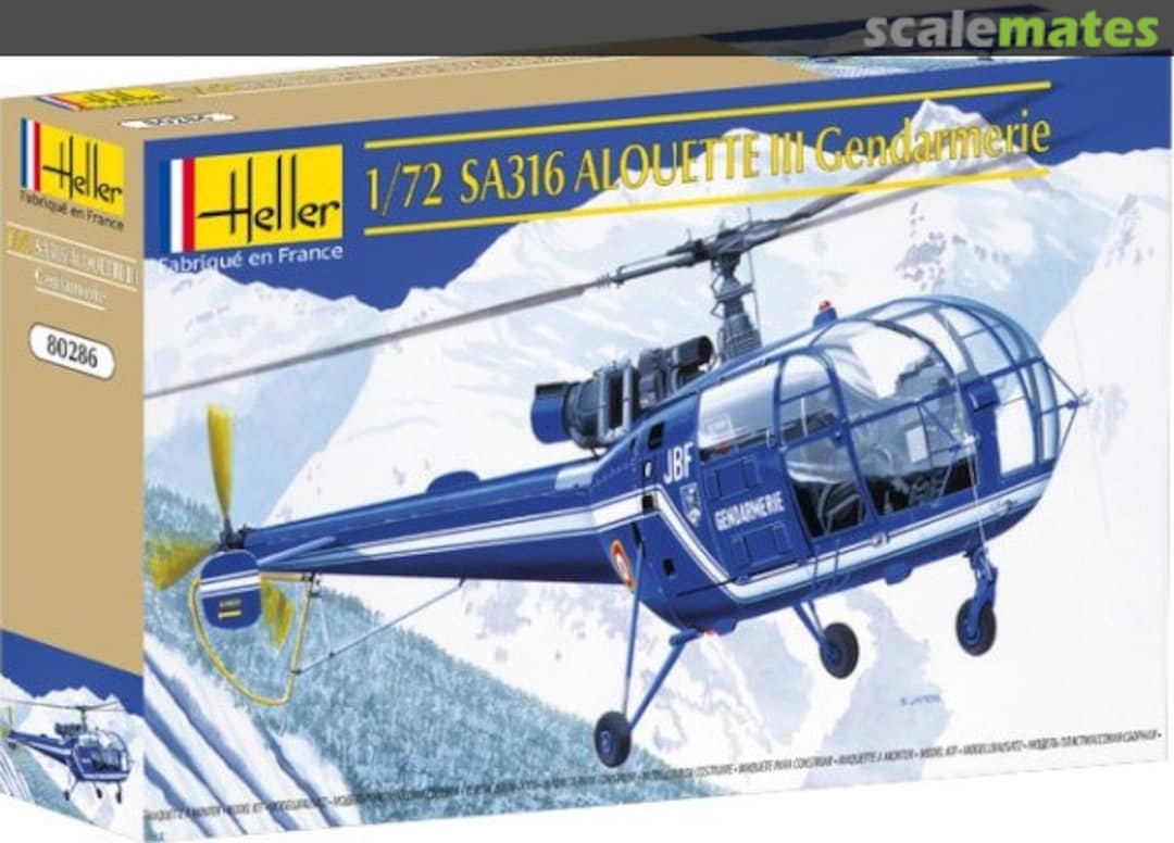 Boxart SA316 Alouette III 80286 Heller