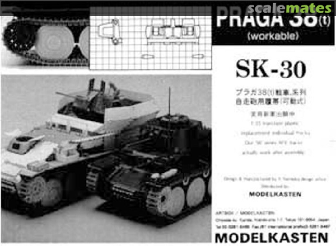 Boxart PRAGA 38(t) Track Links SK-30 Modelkasten