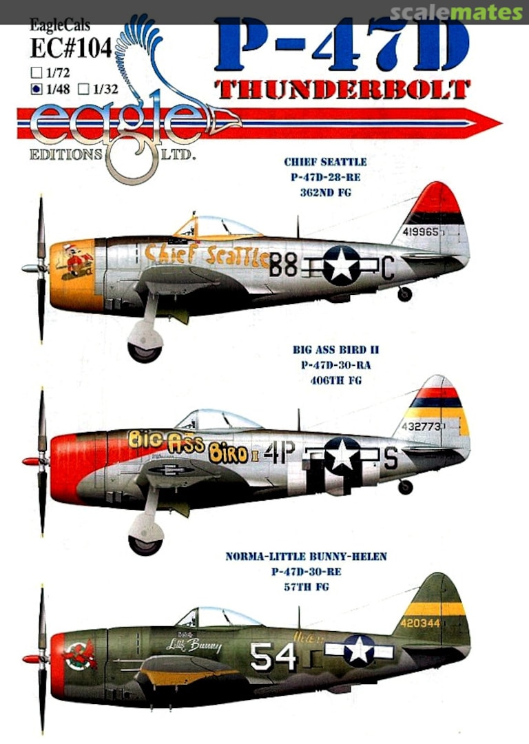 Boxart P-47D Thunderbolt EagleCals EC48-104 Eagle Editions