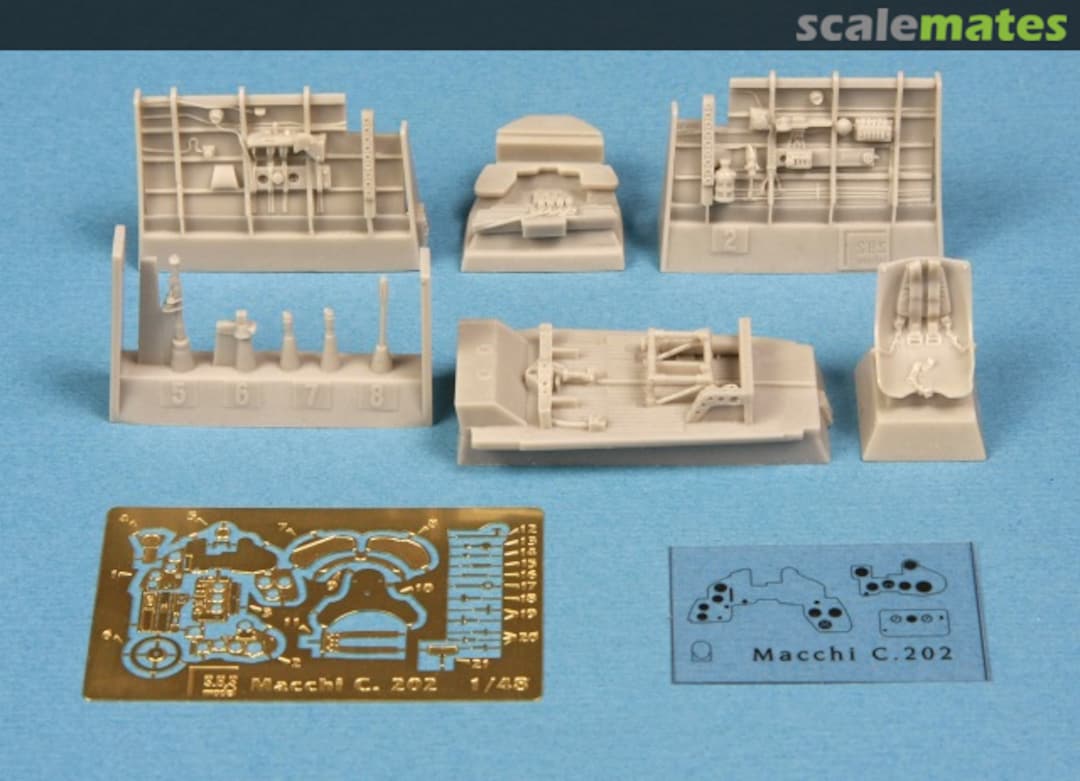 Boxart Macchi C 202 Folgore Cockpit set for HASEGAWA 48017 SBS Model