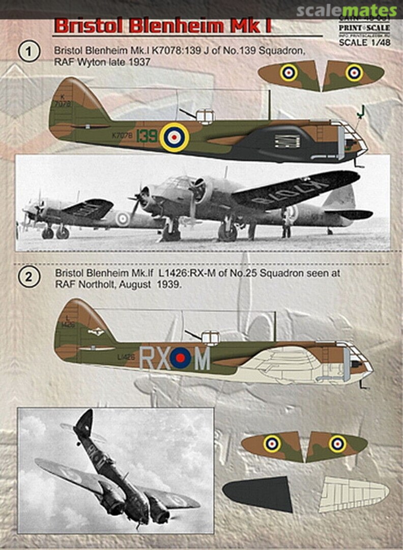 Boxart Bristol Blenheim Mk.I 48-081 Print Scale