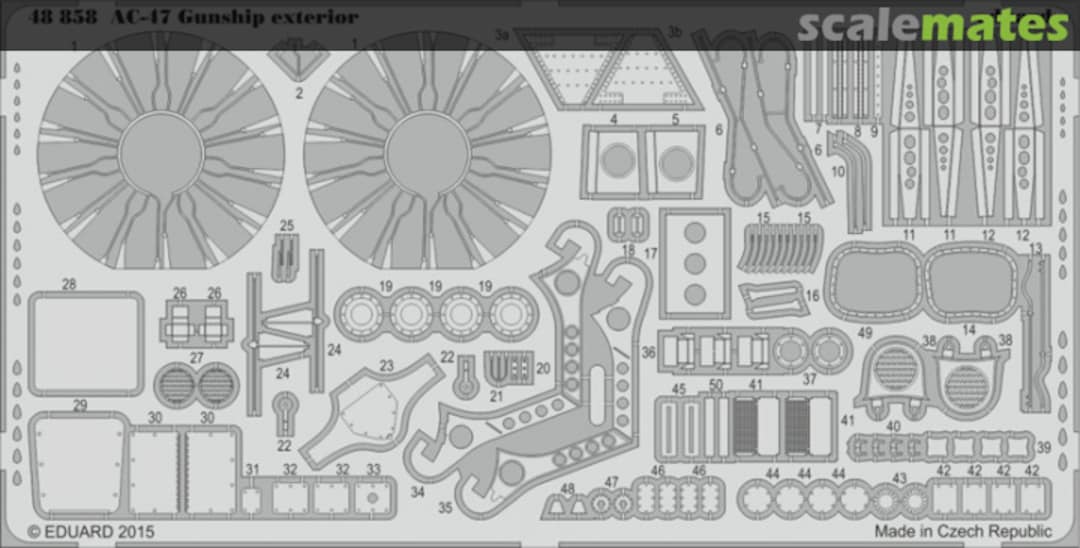 Boxart AC-47 Gunship exterior Revell 04926 48858 Eduard