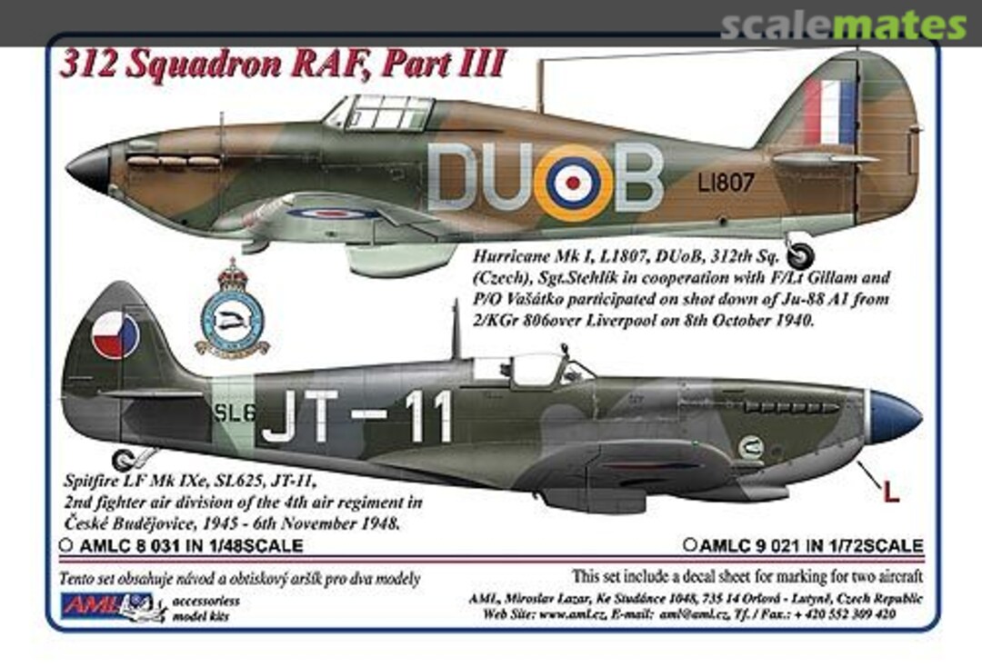 Boxart 312 Squadron RAF, Part III AMLC8031 AML