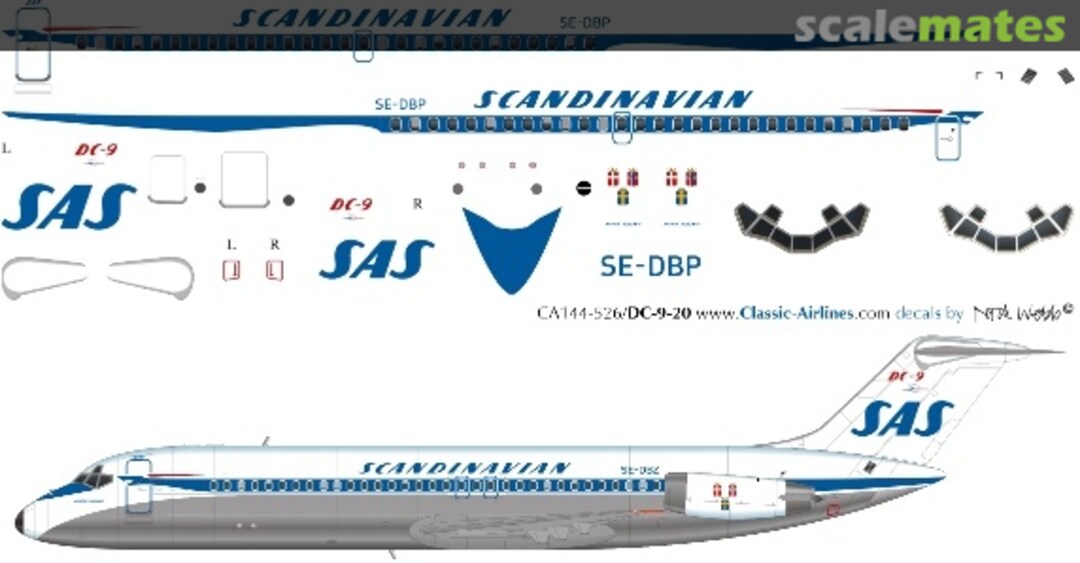 Boxart SAS DC-9-30 CA144-526 Classic Airlines