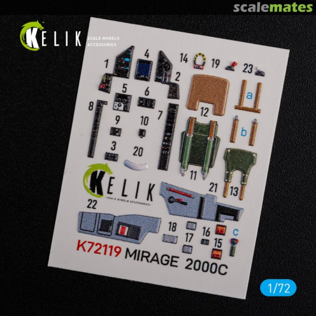 Boxart Mirage 2000C Interior 3d Decals K72119 Kelik