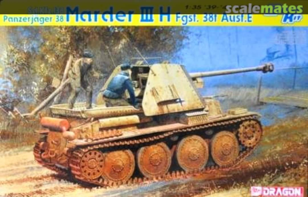 Boxart Sd.Kfz. 138 Panzerjäger 38 Marder III H Fgst. 38t Ausf.E 6420 Dragon