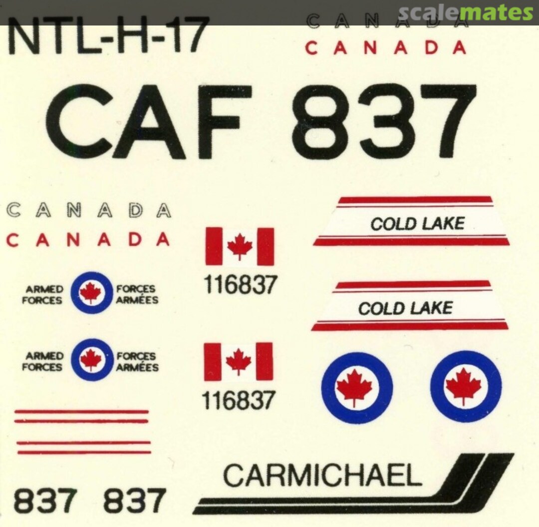 Boxart CF-5 NTL-H-17 Carmichael Decals