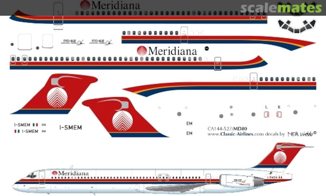 Boxart Meridiana MD80 CA144-527 Classic Airlines