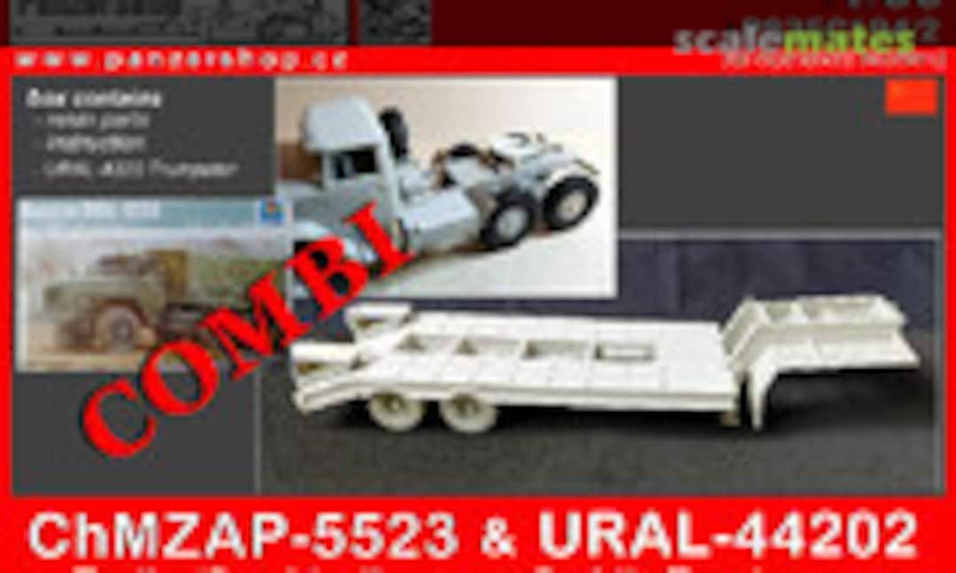 1:35 ChMZAP-5523 &amp; URAL-44202 Saddle Tractor &amp; URAL-4320 Trumpeter kit (PanzerShop Combi_PS35C194/2)