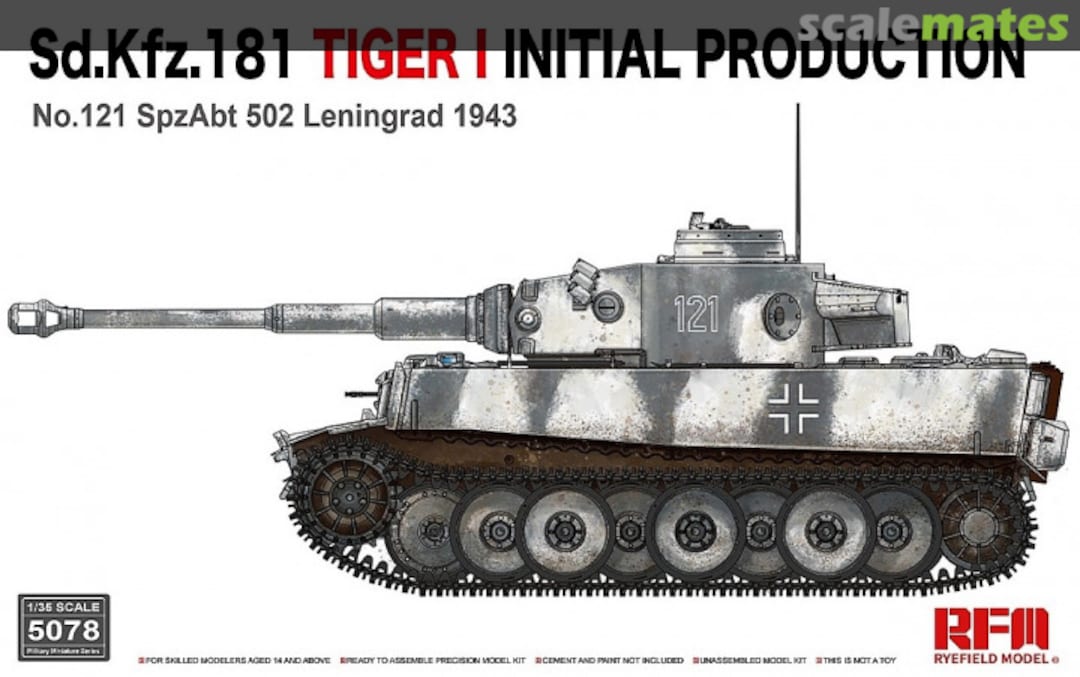 Boxart Sd.Kfz.181 Tiger I Initial Production RM-5078 Rye Field Model