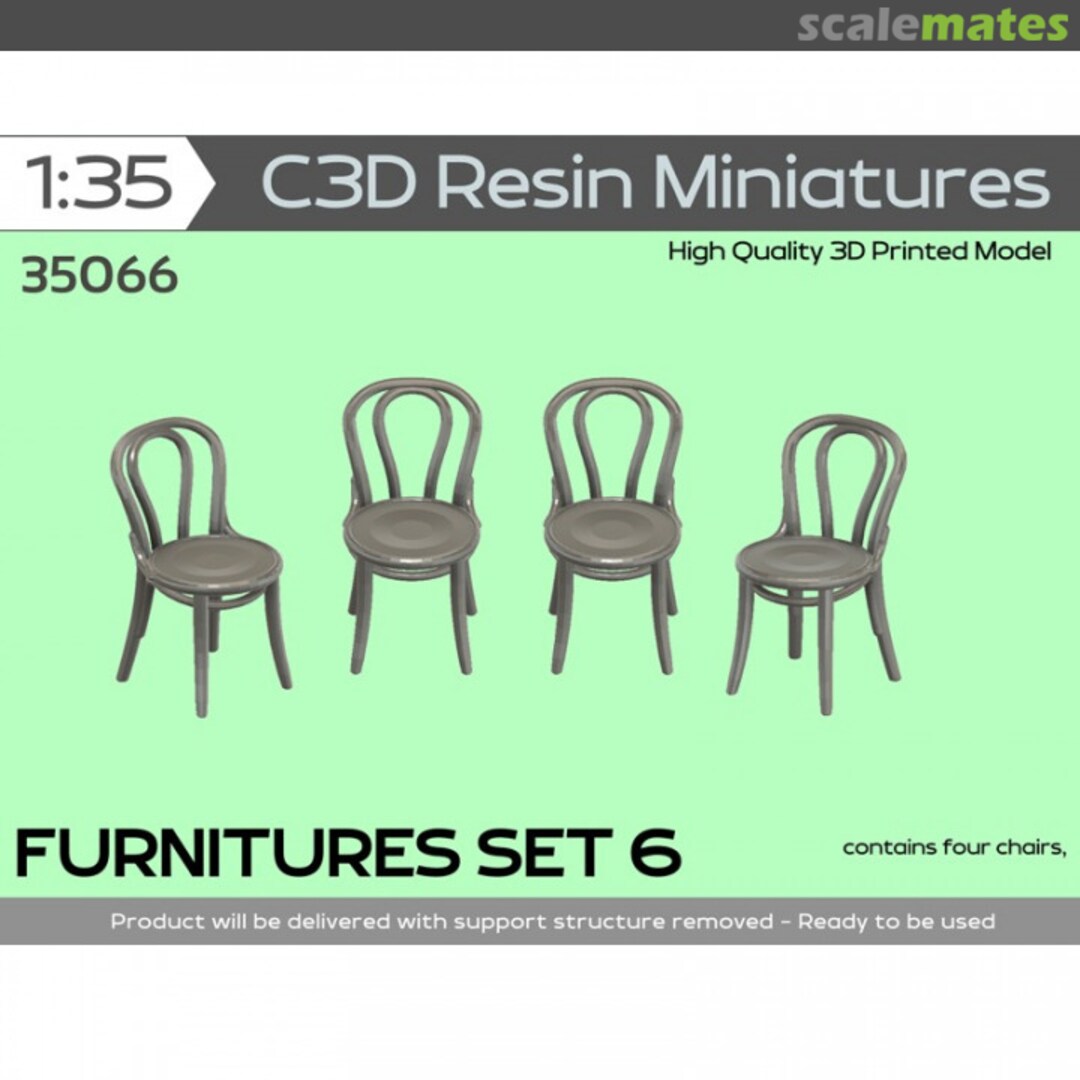 Boxart Furnitures Set 6 35066 C3D Resin Miniatures