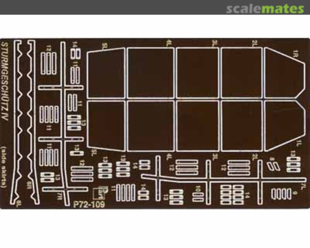 Boxart Sturmgeschutz IV side skirts P72-109 Part