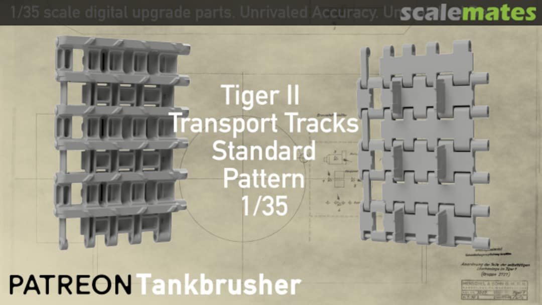 Boxart King Tiger - Transport Tracks - Standard Pattern 352402022 Tankbrusher Scale Modeling