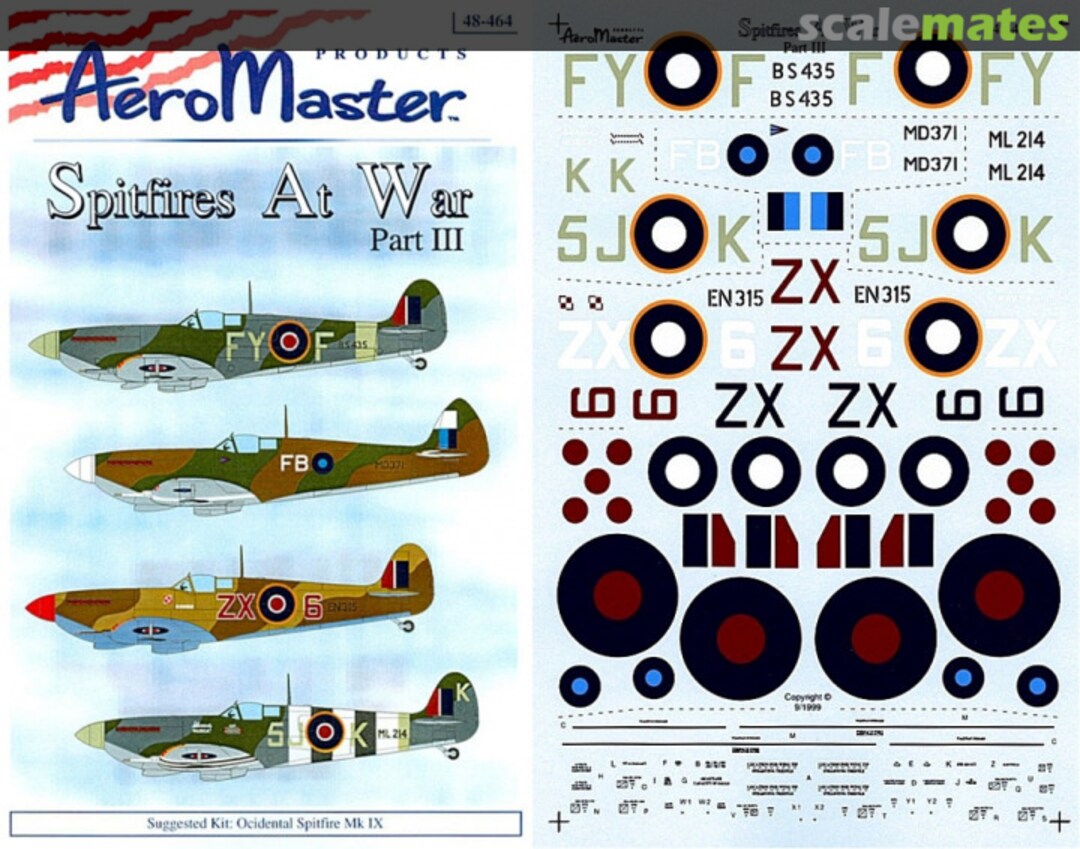 Boxart Spitfires at War Part III 48-464 AeroMaster