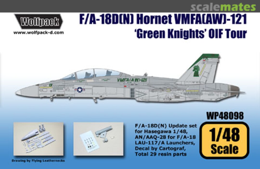 Boxart F/A-18D(N) Hornet VMFA(AW)-121 'Green Knights' OIF Tour WP48098 Wolfpack