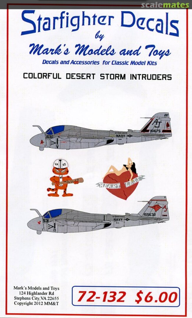 Boxart Colorful Desert Storm Intruders 72-132 Starfighter Decals