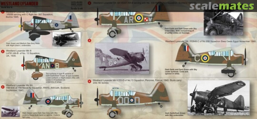 Boxart Westland Lysander 48-083 Print Scale