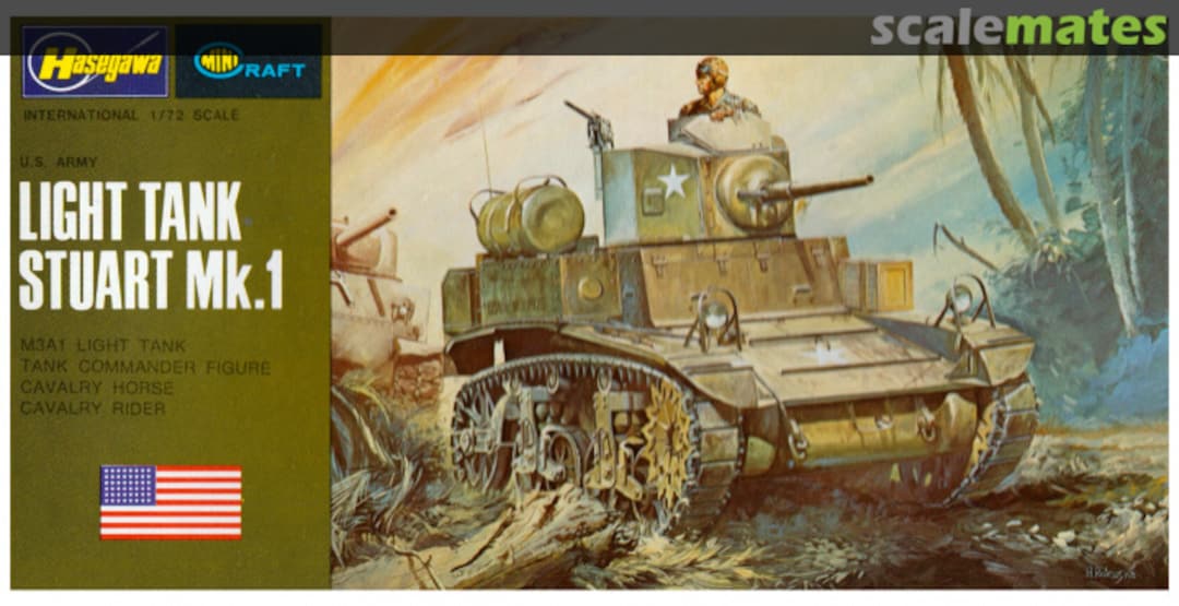 Boxart Light Tank Stuart Mk.1 703 Minicraft Hasegawa