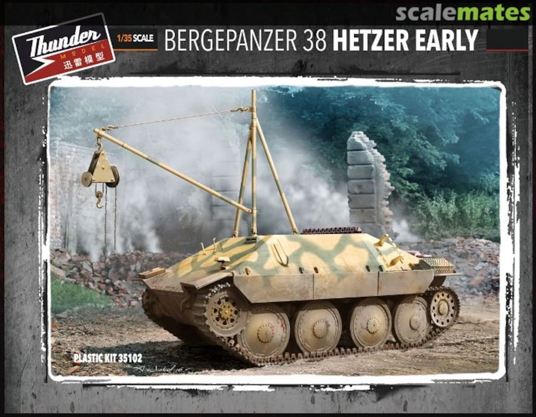 Boxart Bergepanzer 38 Hetzer Early 35102 Thunder Model