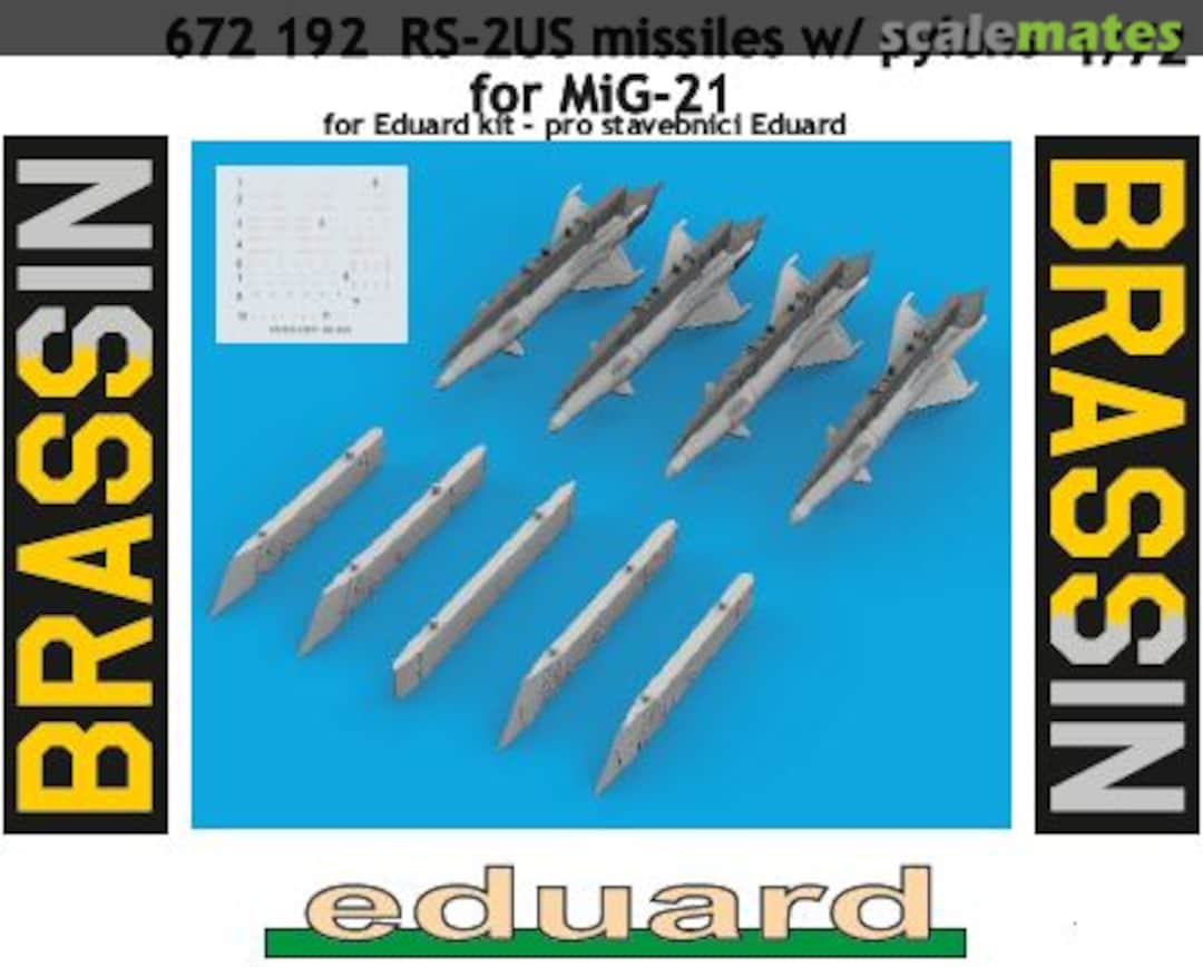 Boxart RS-2US missiles w/pylons for MiG-21 EDUARD 672192 Eduard