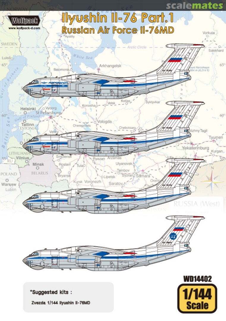 Boxart Ilyushin Il-76 Part.1 - Russian Air Force Il-76MD WD14402 Wolfpack