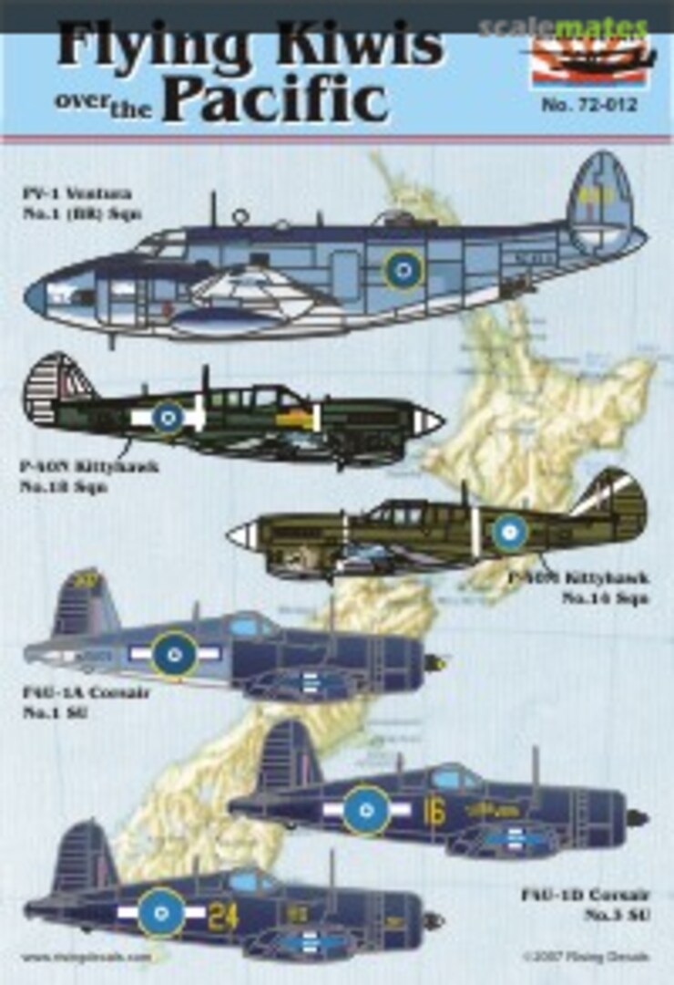 Boxart Flying Kiwis over the Pacific 72-013 Rising Decals