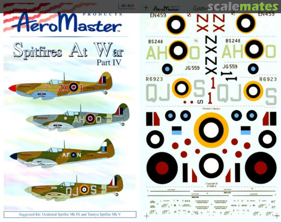 Boxart Spitfires at War Part IV 48-465 AeroMaster