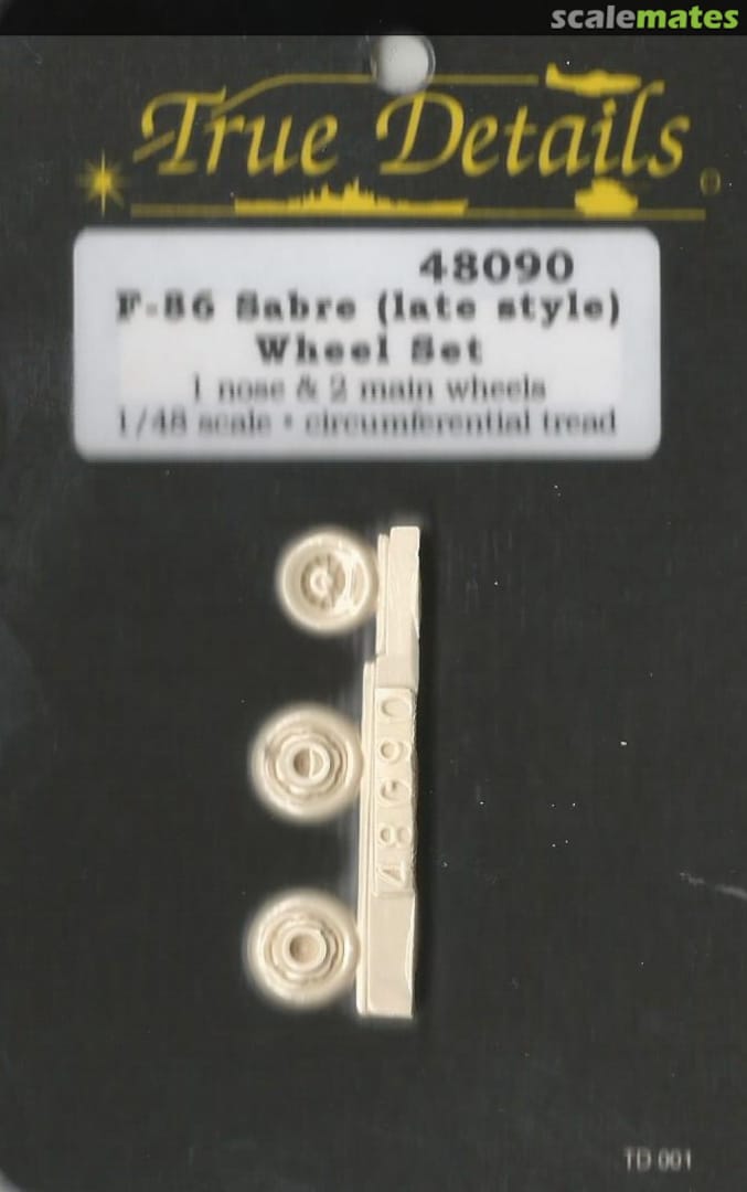 Contents F-86 Sabre Wheel Set late style 48090 True Details