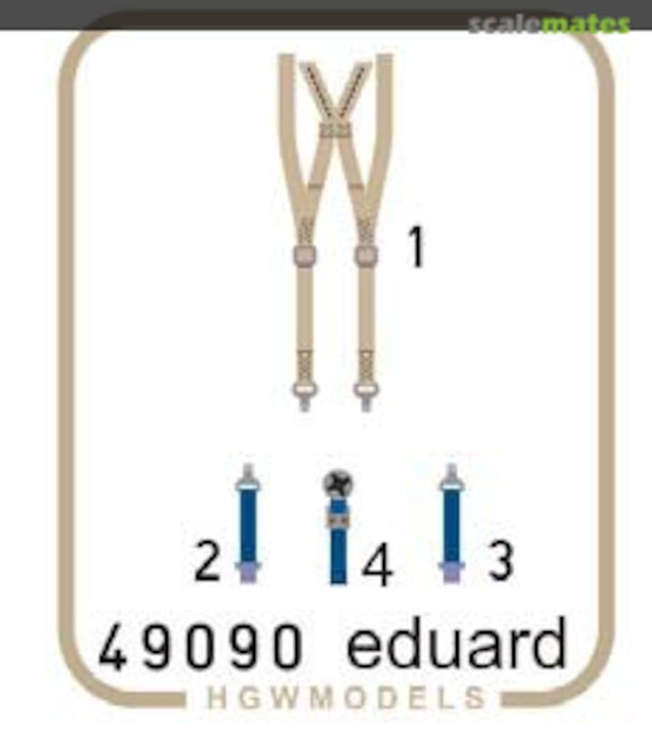 Boxart Mirage IIIC seatbelts SUPERFABRIC 49090 Eduard