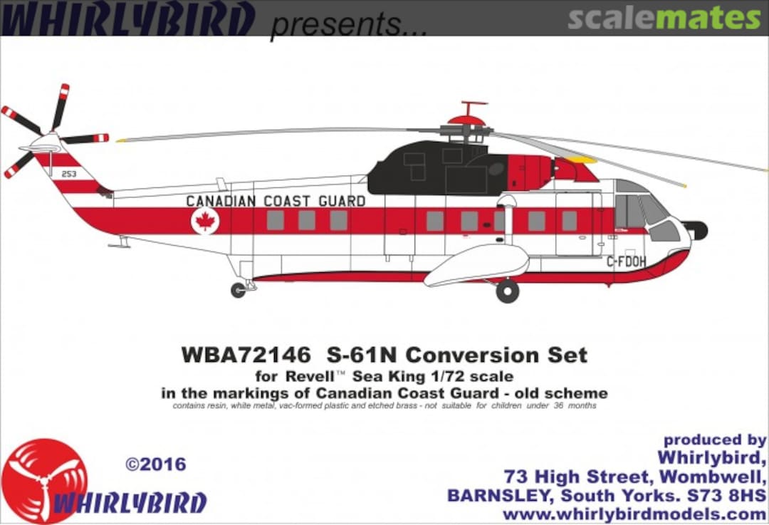 Boxart S-61N Canadian Coast Guard (old scheme) WBA72146 Whirlybird