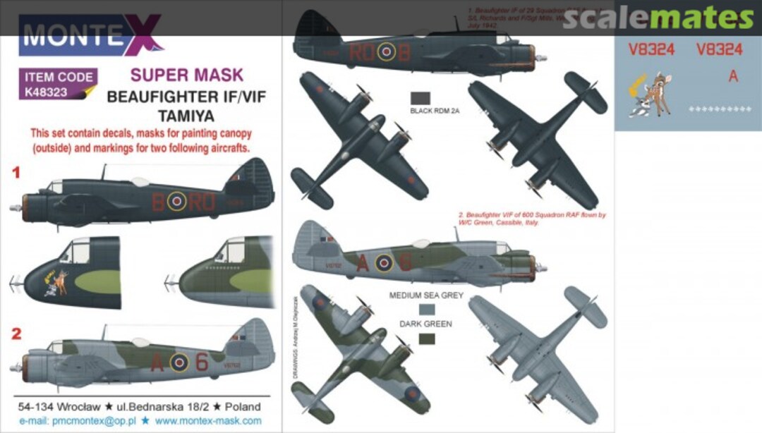 Boxart Bristol Beaufighter IF/VIF K48323 Montex