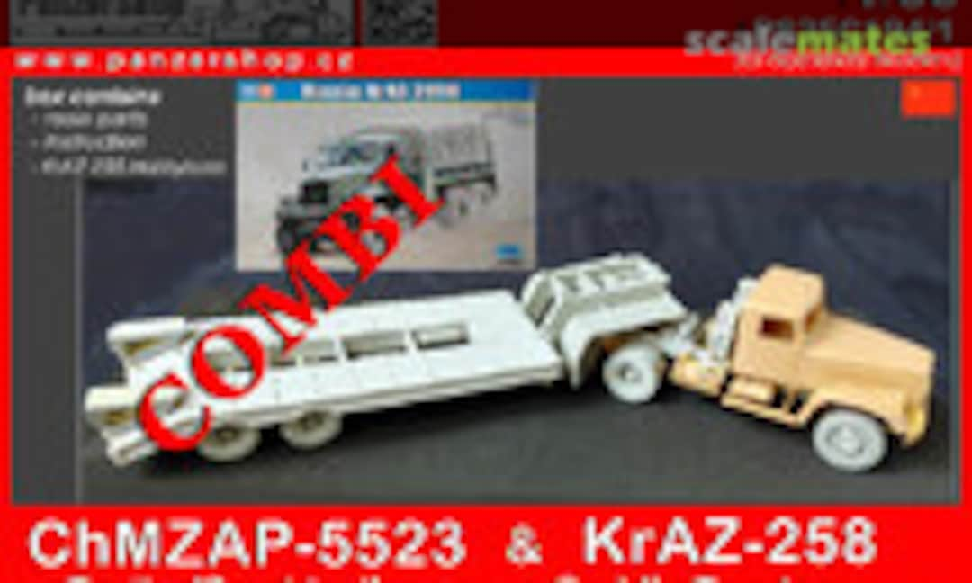 1:35 ChMZAP-5523 &amp; KrAZ-258 Saddle Tractor &amp; KrAZ-255 Hobbyboss kit (PanzerShop Combi_PS352C194/1)