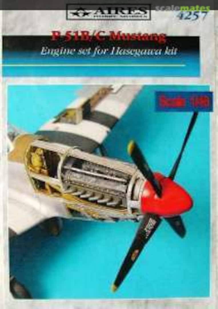 Boxart P-51B/C Mustang engine set 4257 Aires