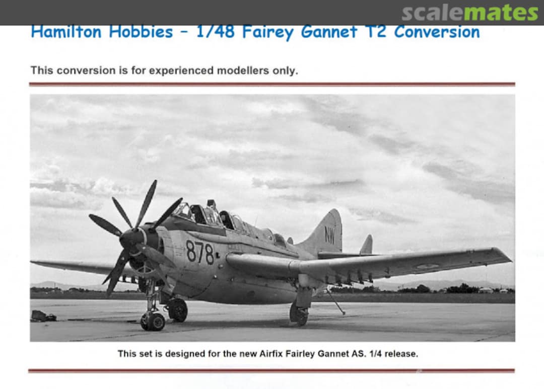 Boxart Fairey Gannet T2/T5 conversion  Hamilton Hobbies