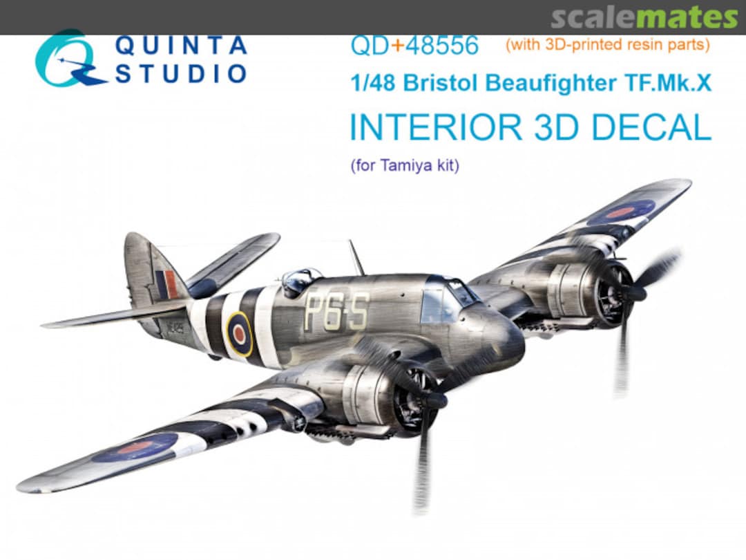 Boxart Bristol Beaufighter TF.Mk.X interior 3D decals (with 3D-printed resin parts) QD+48556 Quinta Studio