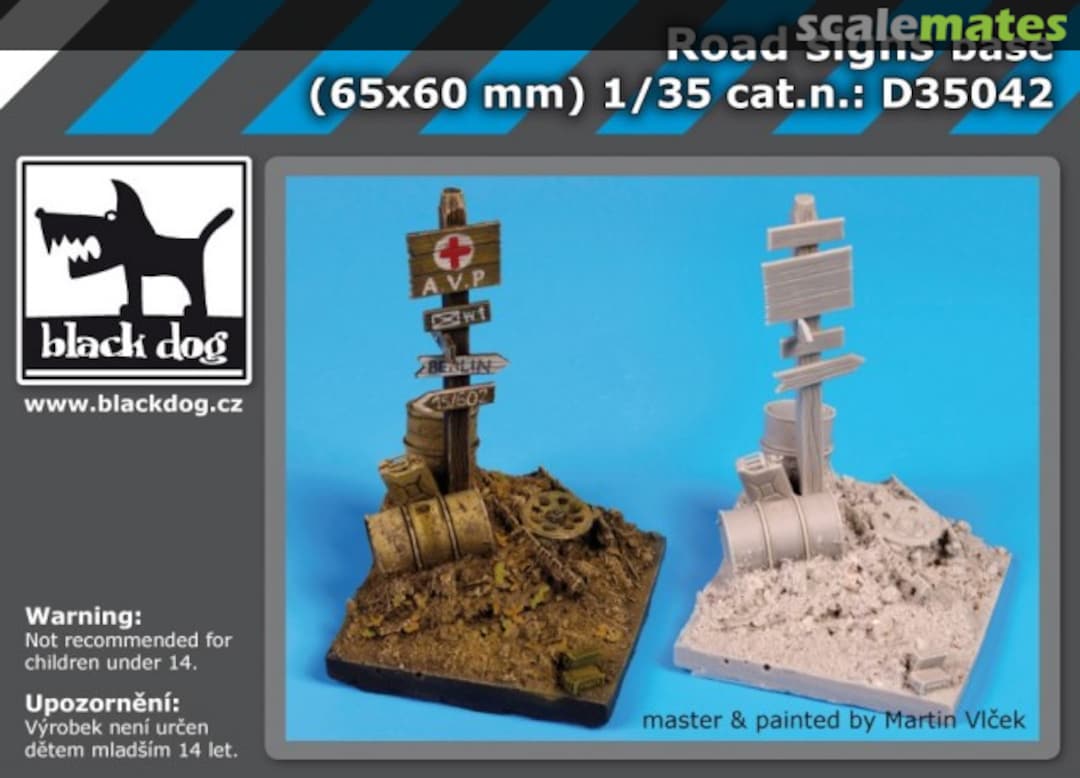 Boxart Road signs base D35042 Black Dog