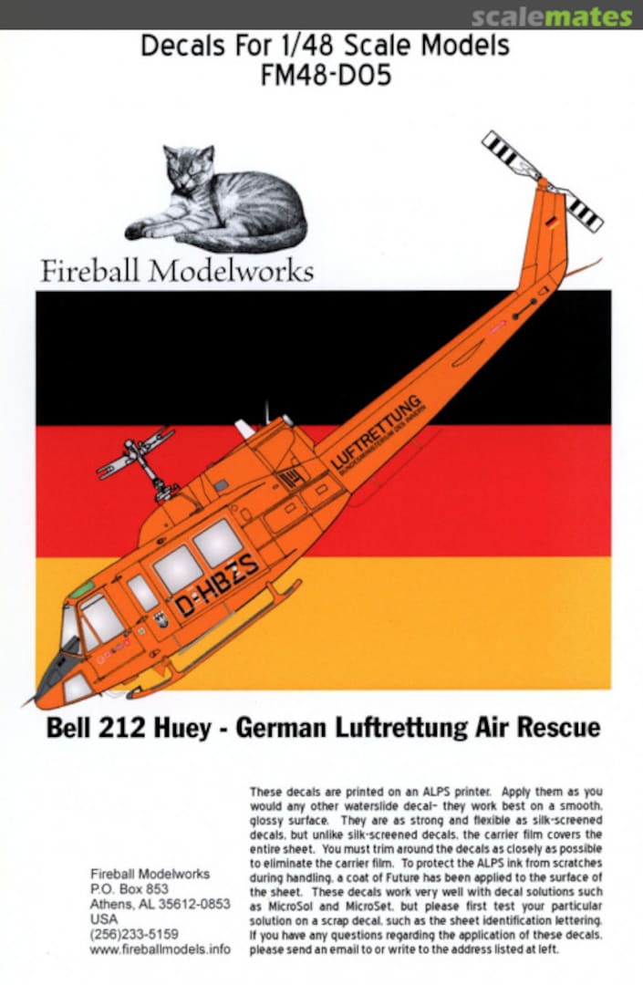 Boxart Bell 212 Huey FM48-D05 Fireball Modelworks