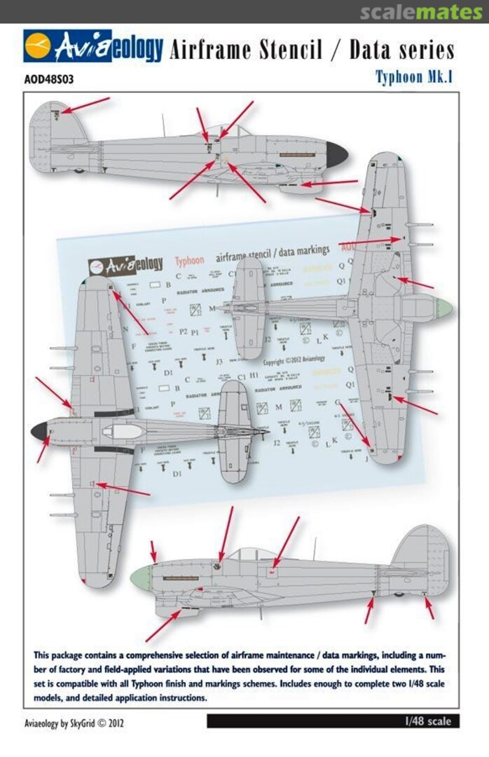 Boxart Airframe Stencil/Data AOD48S03 Aviaeology