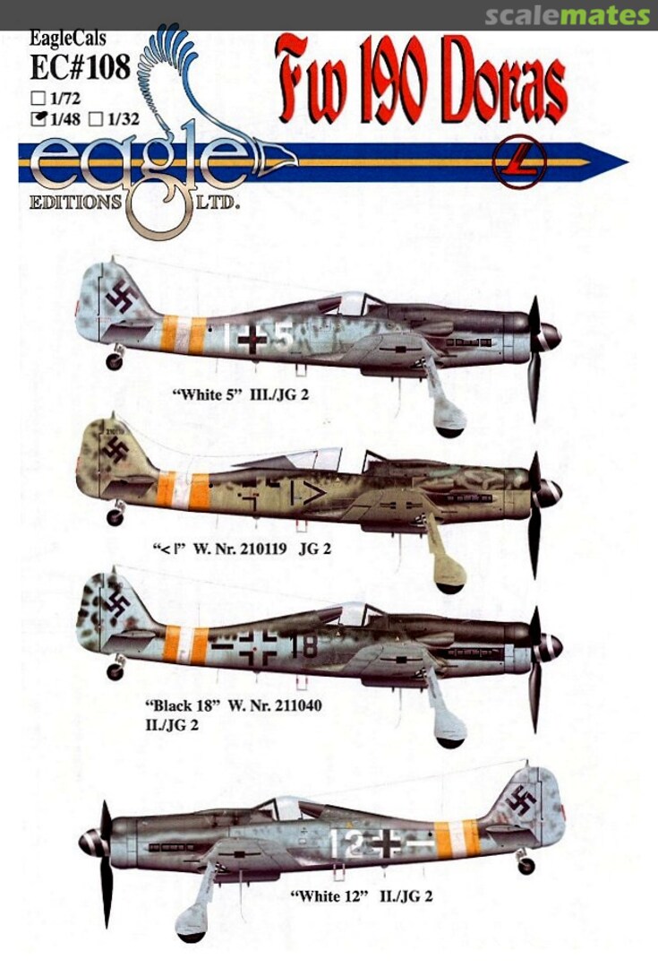 Boxart Fw 190 Doras EagleCals EC48-108 Eagle Editions