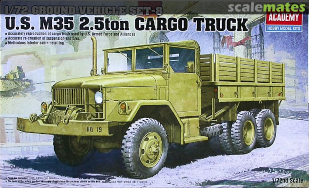 Boxart U.S. M35 2.5ton Cargo Truck 13410 Academy