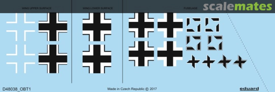 Boxart Fw 190A-4 national insignia D48038 Eduard