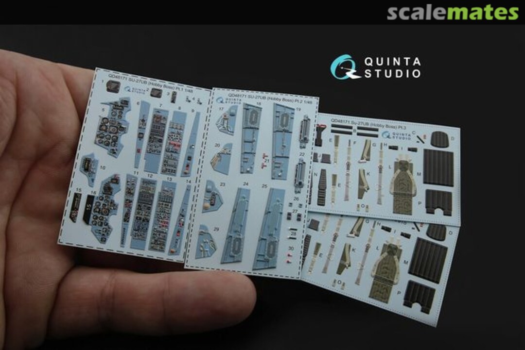 Contents Su-27UB Flanker-C interior 3D decals QD48171 Quinta Studio