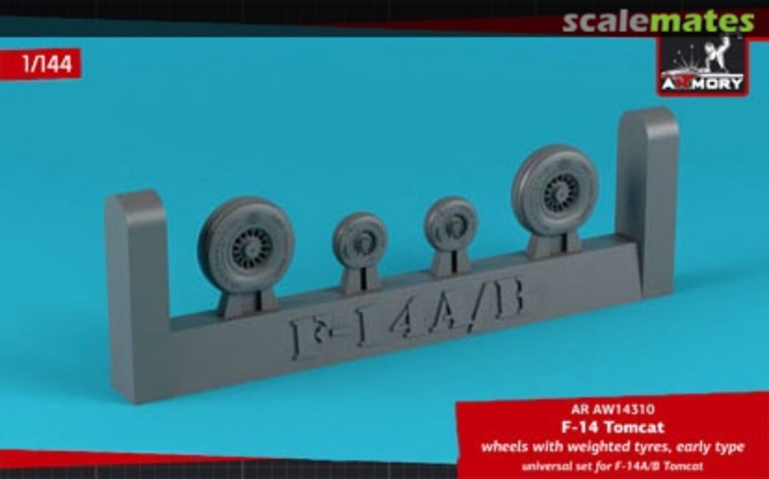 Boxart F-14A/B Tomcat early type wheels w/ weighted tires model AR AW14310 Armory