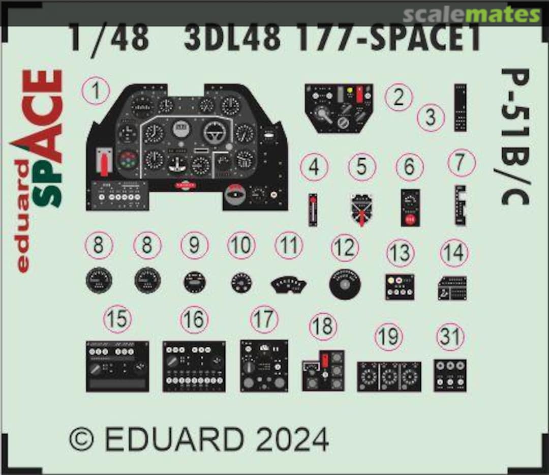 Boxart P-51B/C Space 3DL48177 Eduard